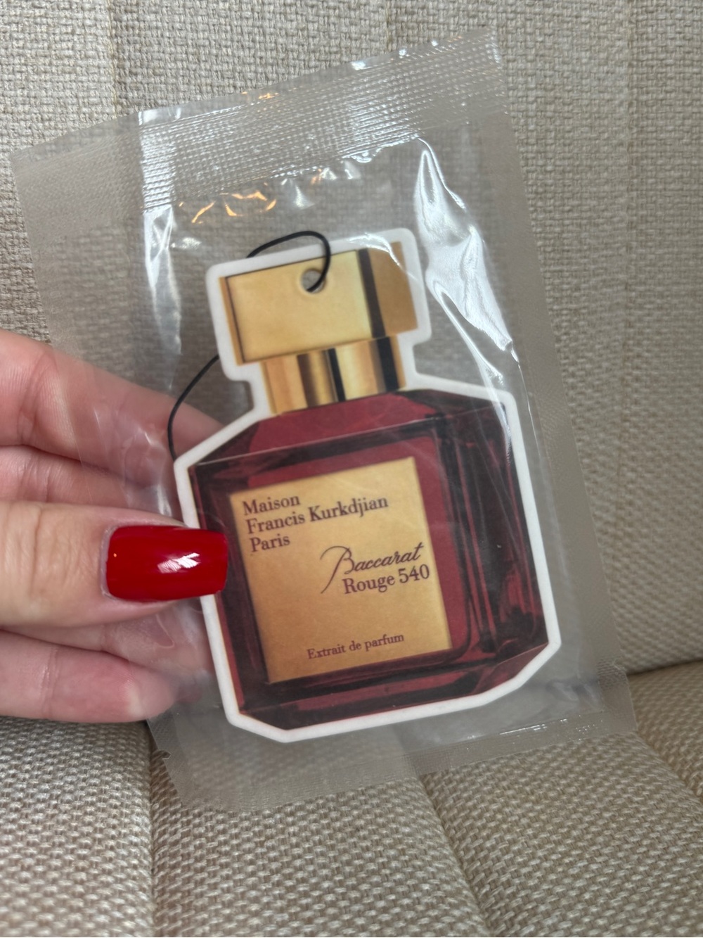 Maison Francis Kurkdjian Red & Gold Fragrance Bottle Tag